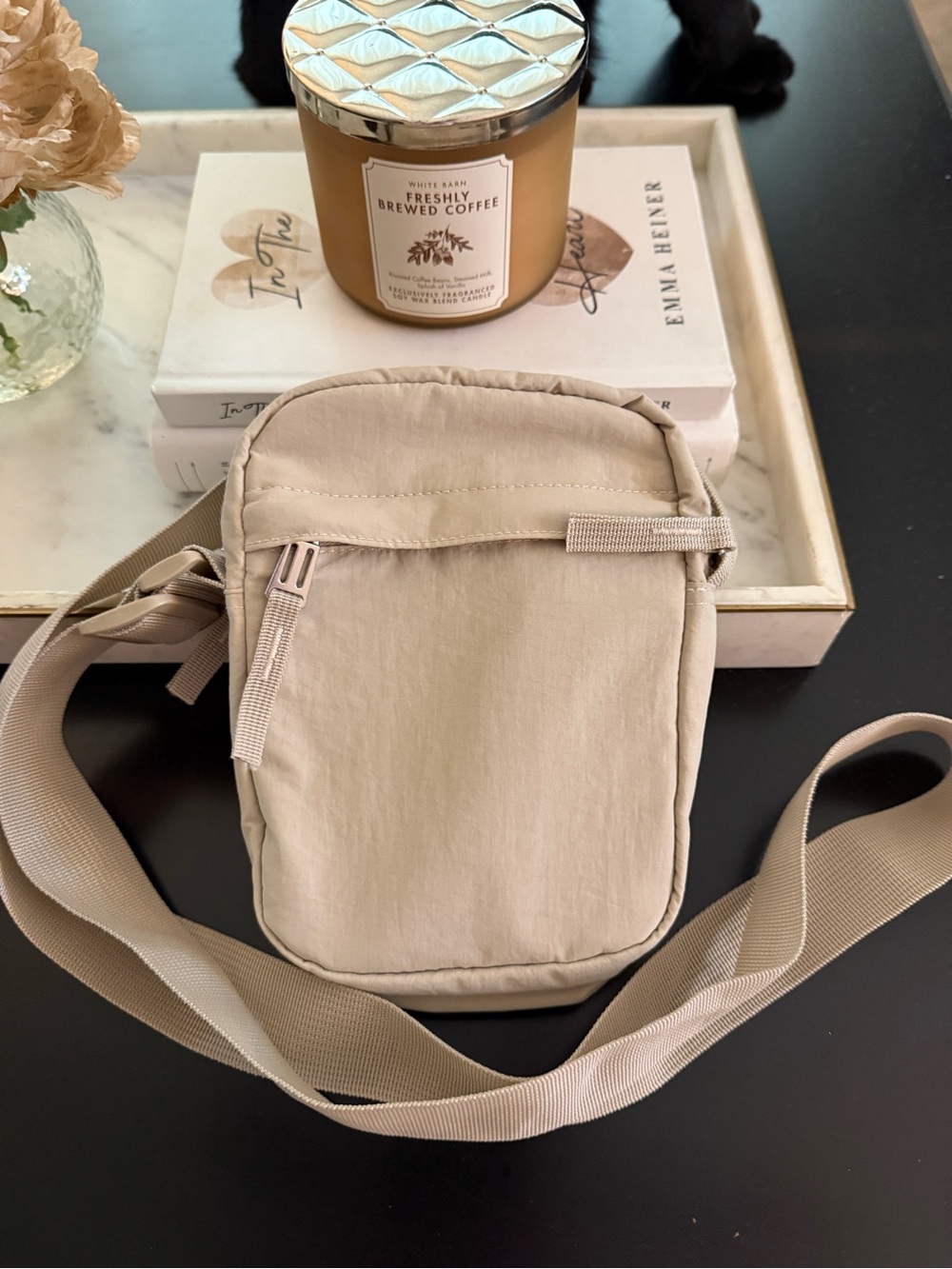 H&M Beige Nylon Crossbody Bag